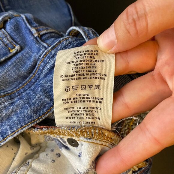 Anthropologie Pilcro Medium Wash Slim Straight Blue Jeans, Size 29 - Picture 6 of 10